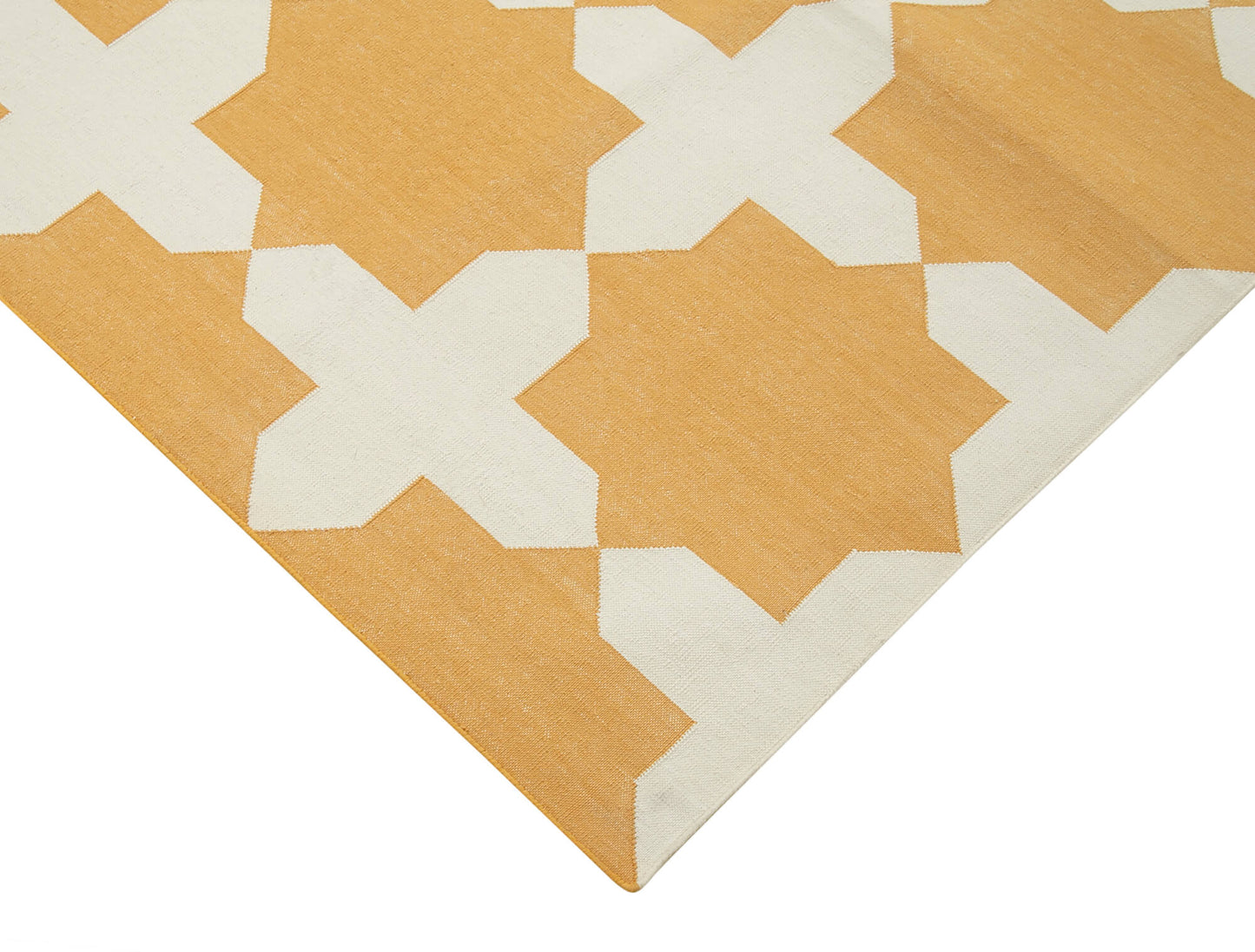 6x9 Yellow Dhurrie Rug - 32373