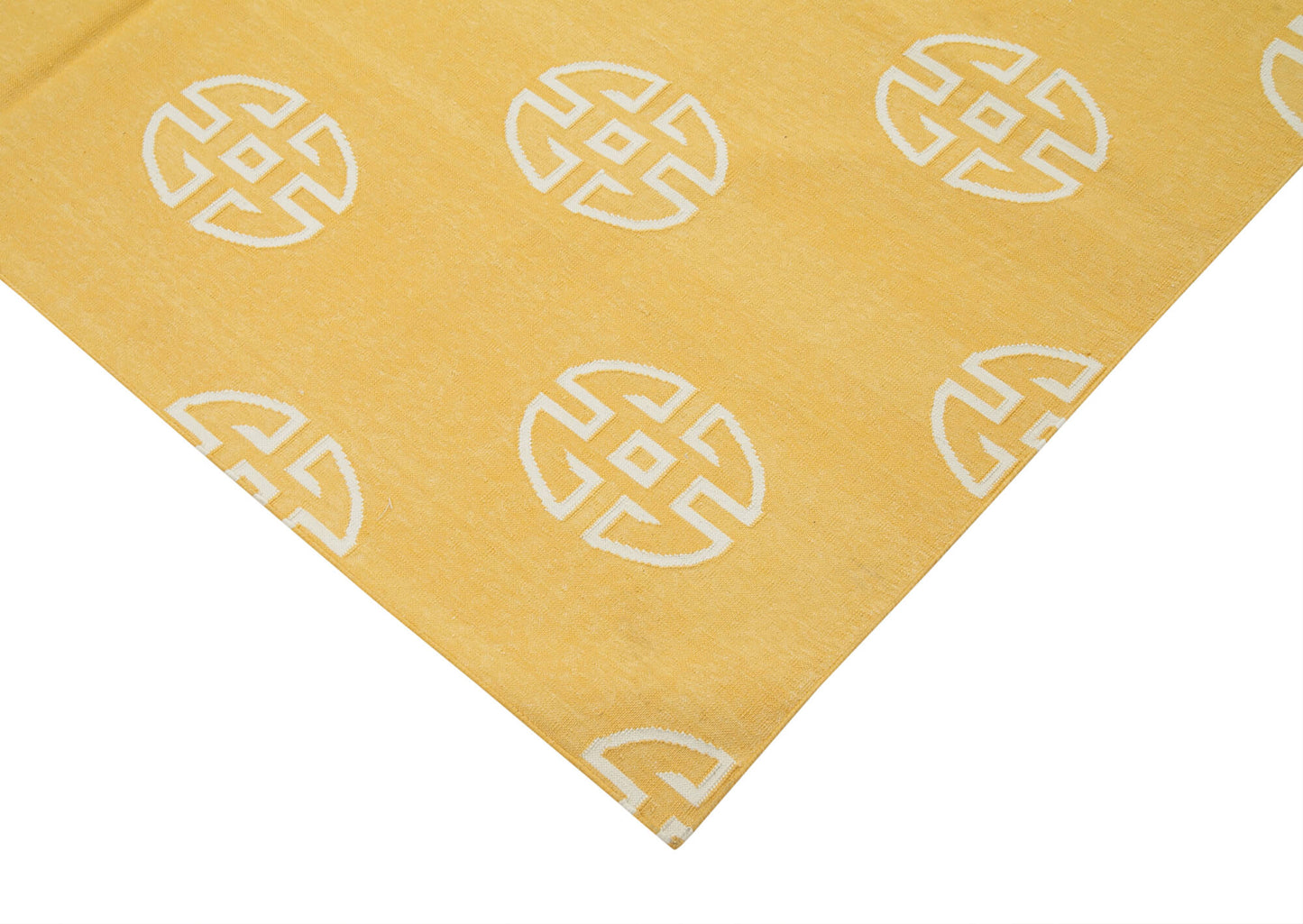 6x9 Yellow Dhurrie Rug - 32374