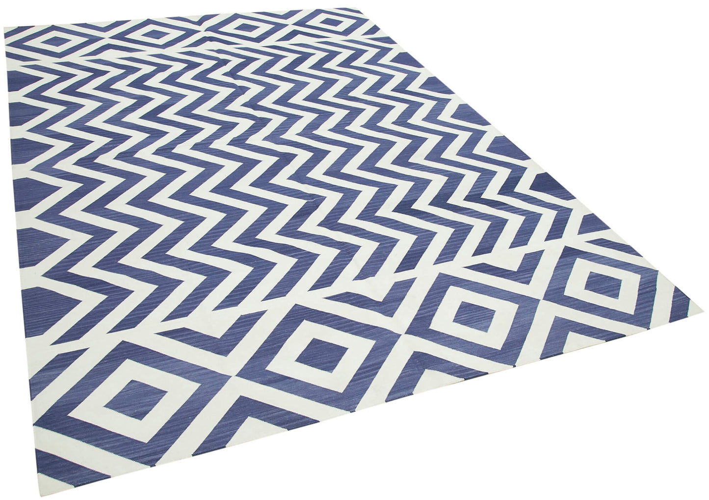 6x9 Blue Dhurrie Rug - 32377