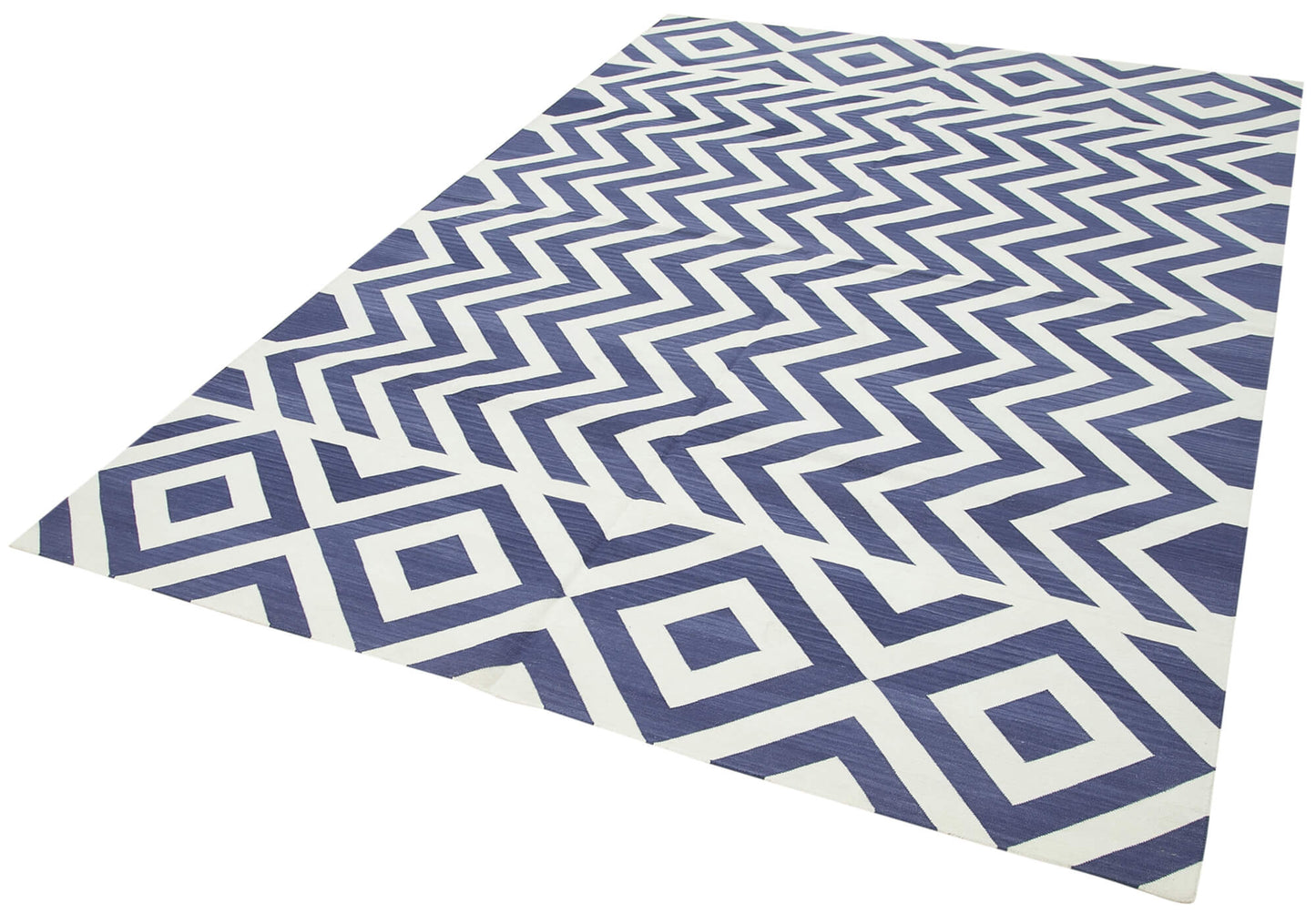 6x9 Blue Dhurrie Rug - 32377