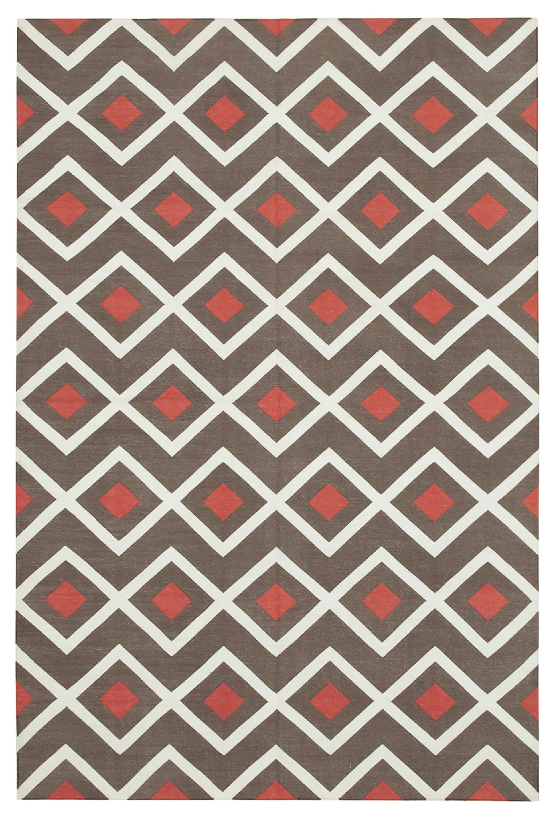 6x9 Brown Dhurrie Rug - 32382