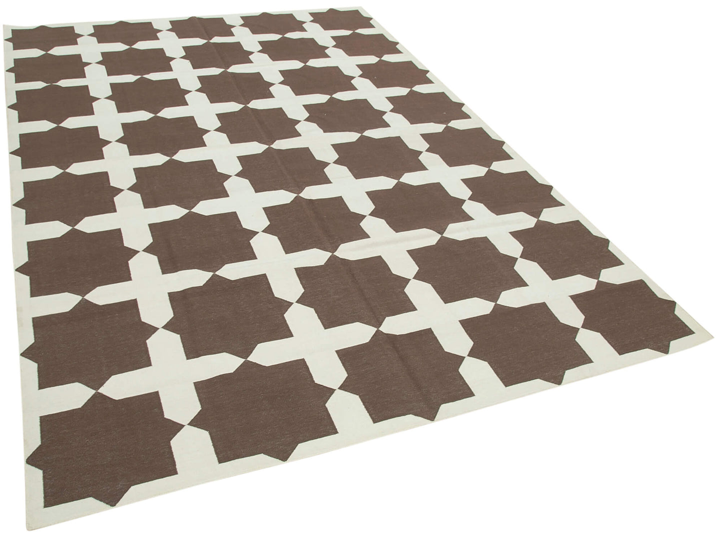 6x9 Brown Dhurrie Rug - 32383