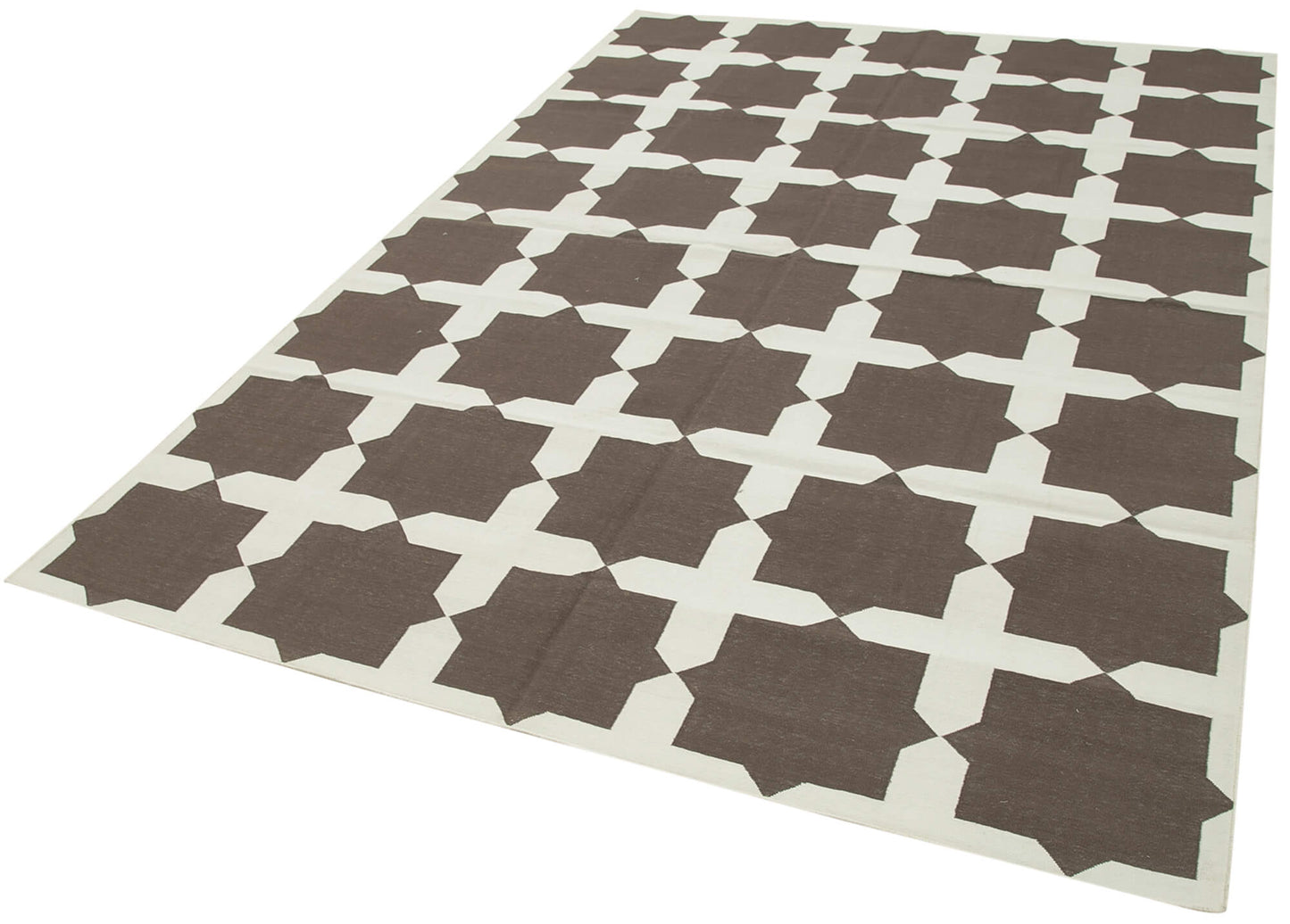 6x9 Brown Dhurrie Rug - 32383