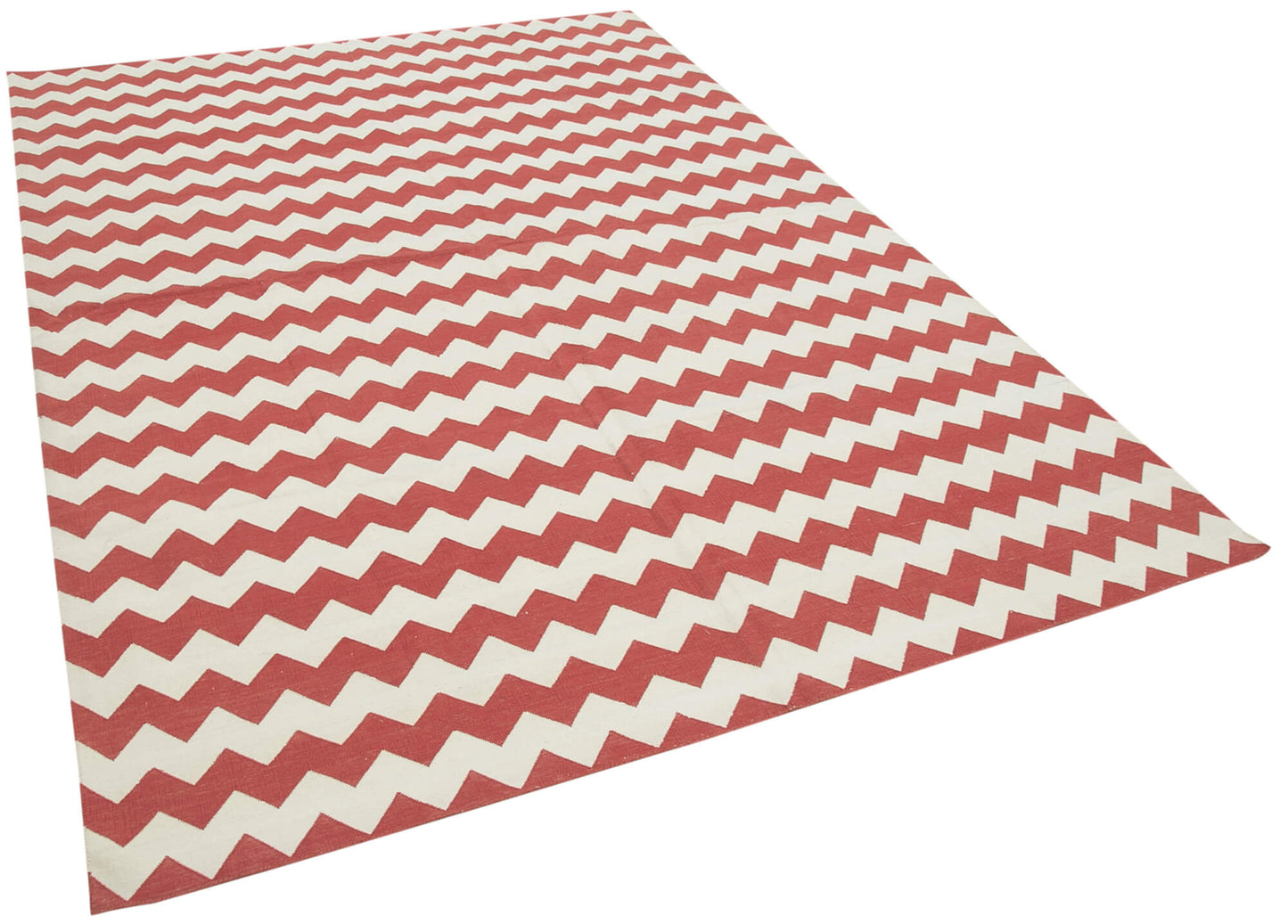 6x9 Red Dhurrie Rug - 32385