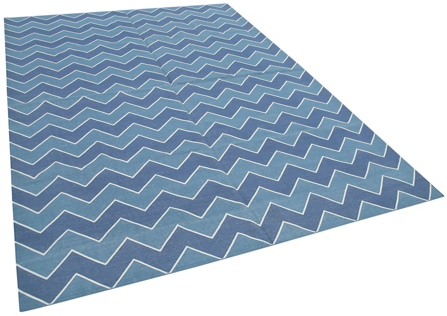 6x9 Blue Dhurrie Rug - 32389