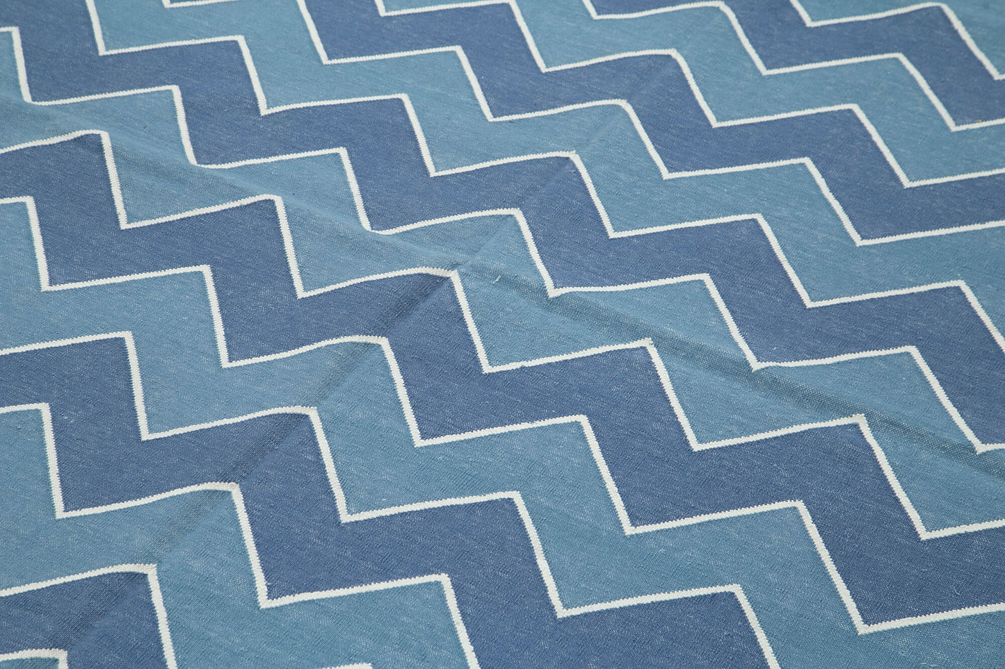 6x9 Blue Dhurrie Rug - 32389