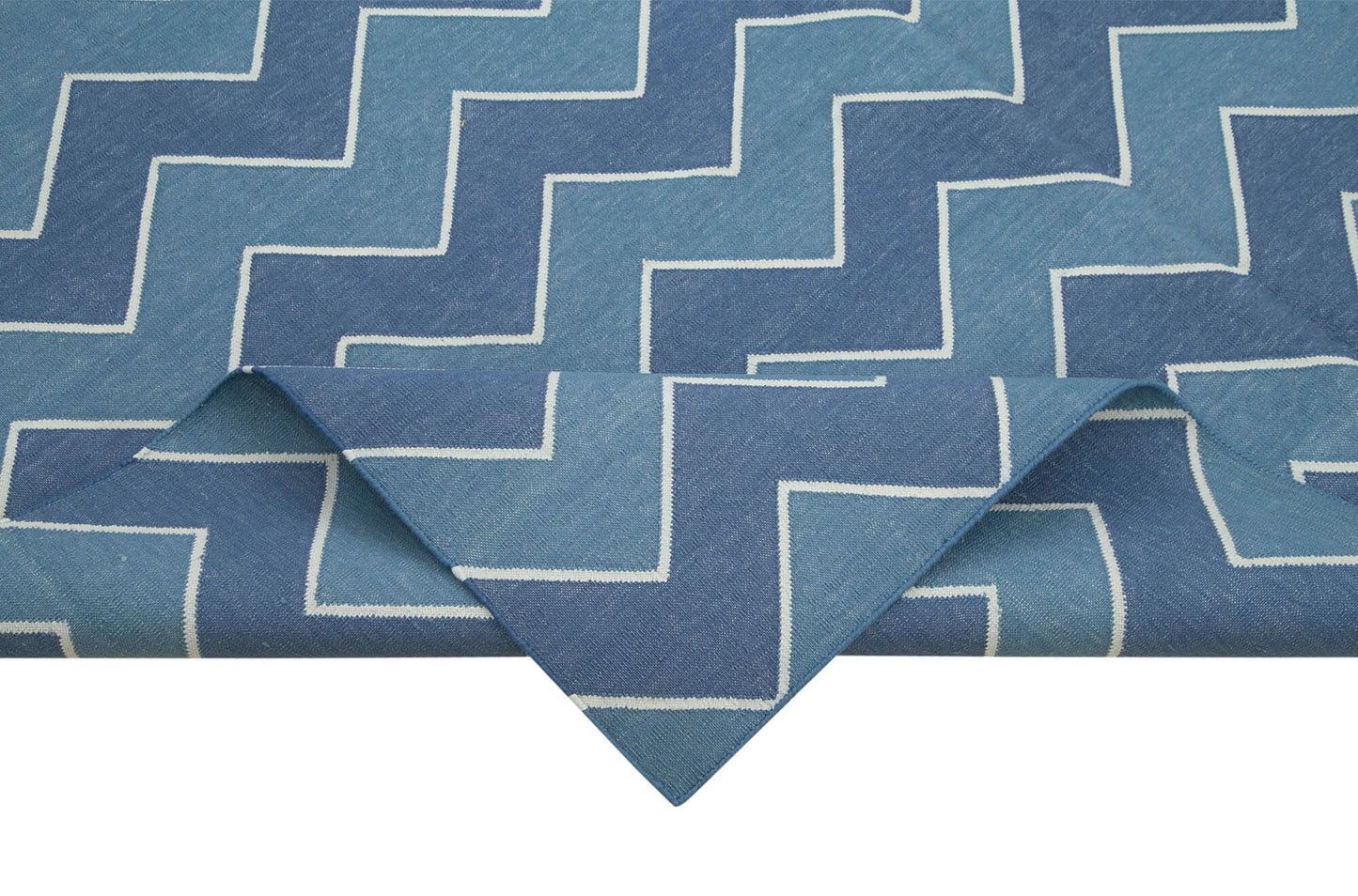 6x9 Blue Dhurrie Rug - 32389