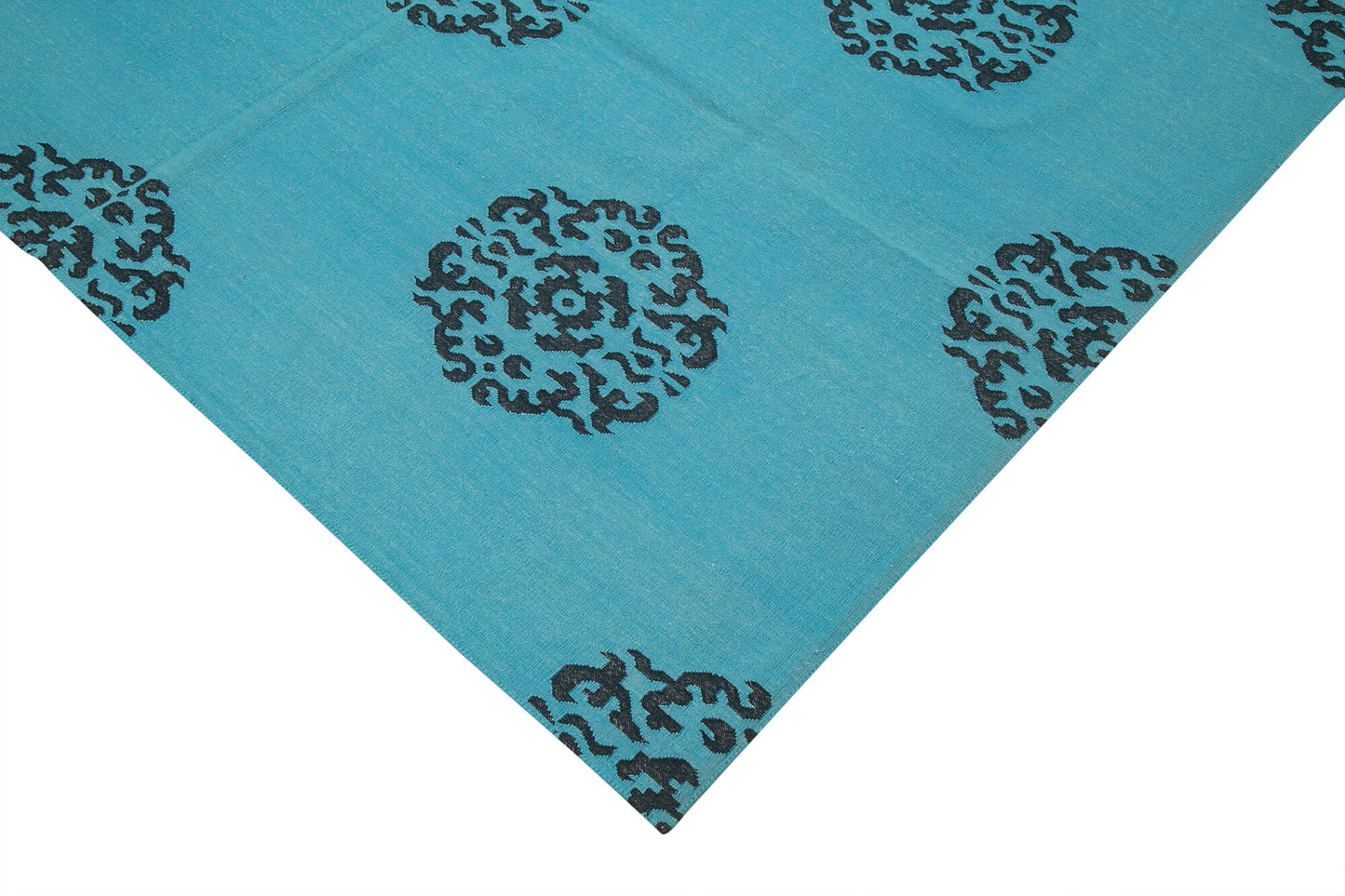 6x9 Turquoise Dhurrie Rug - 32391