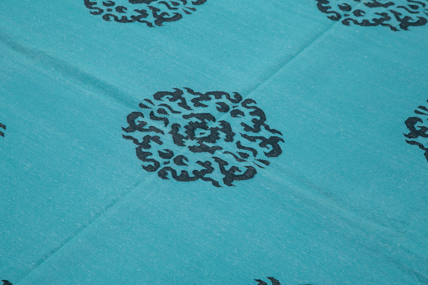 6x9 Turquoise Dhurrie Rug - 32391