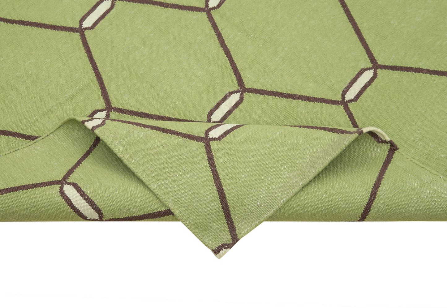 6x9 Green Dhurrie Rug - 32396