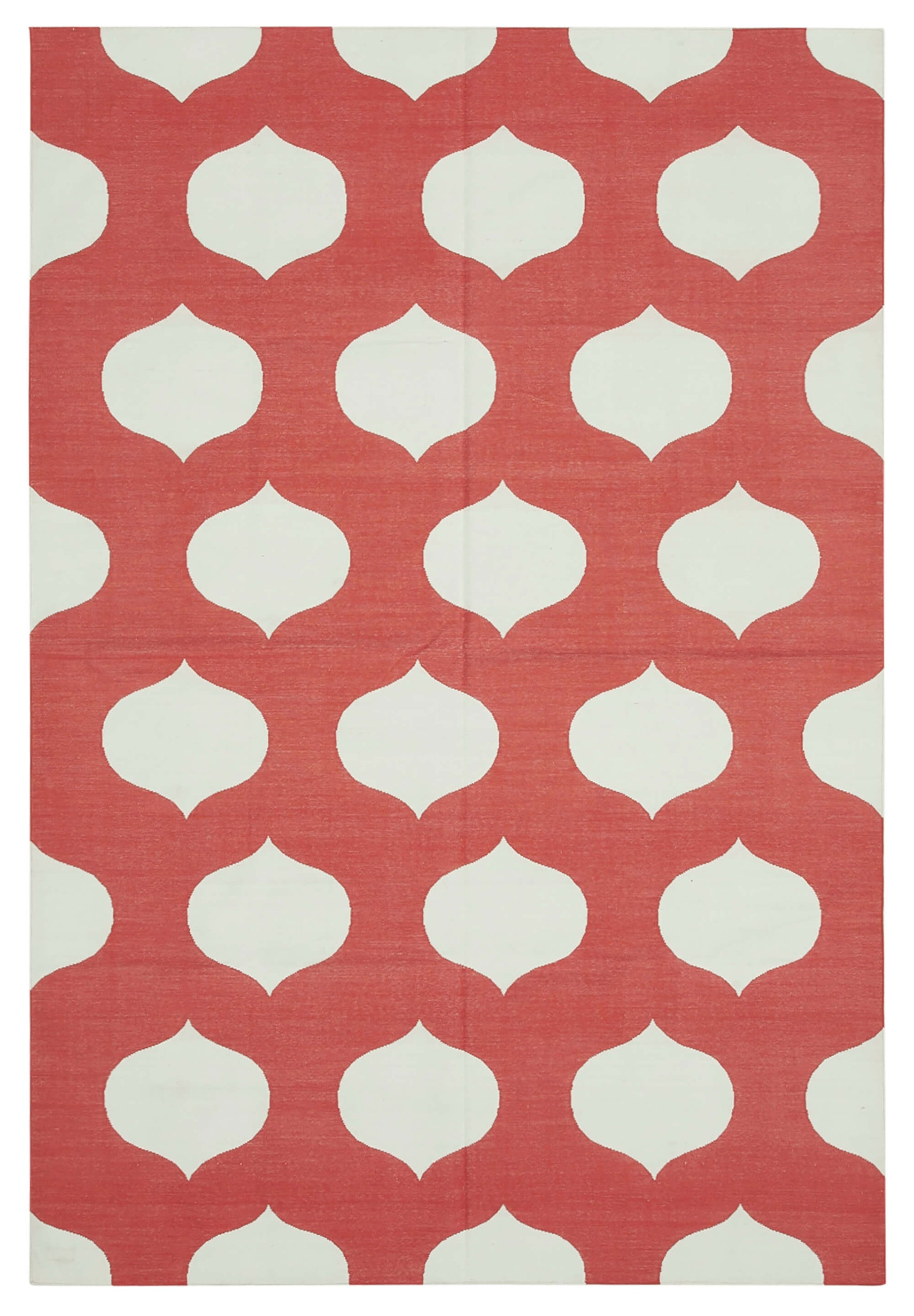 6x9 Red Dhurrie Rug - 32398