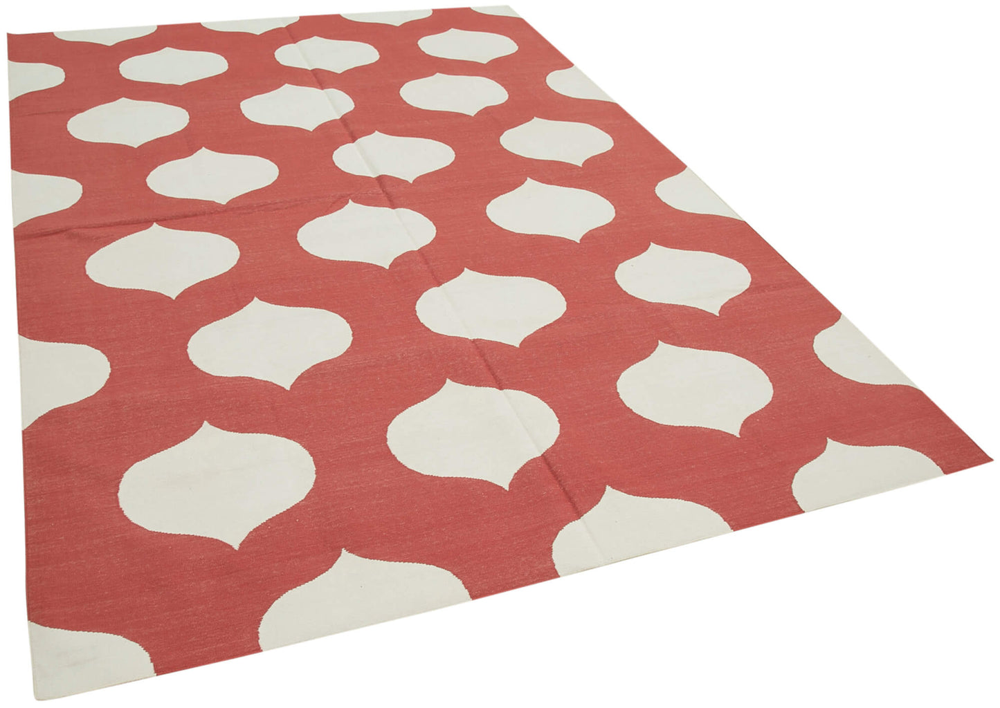 6x9 Red Dhurrie Rug - 32398