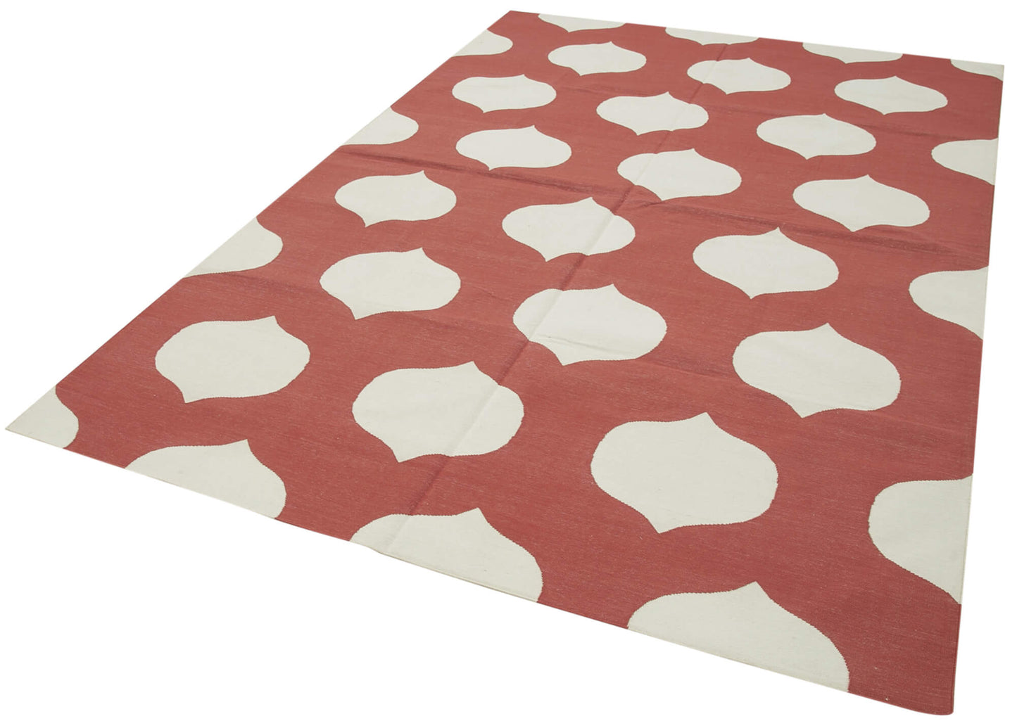 6x9 Red Dhurrie Rug - 32398