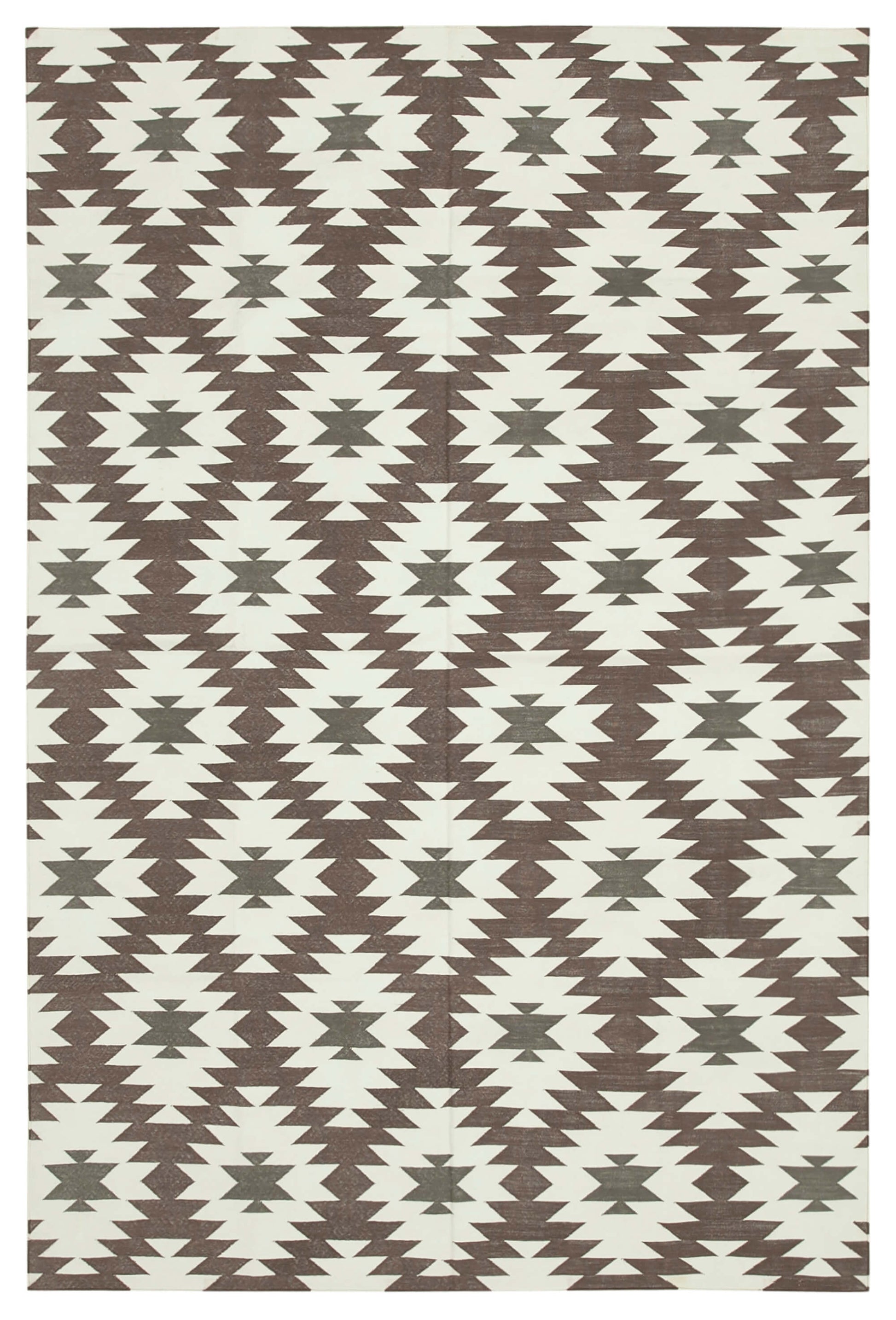 6x9 Brown Dhurrie Rug - 32400