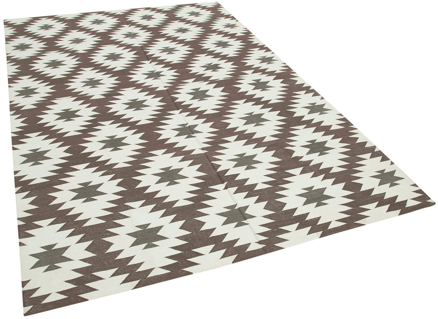 6x9 Brown Dhurrie Rug - 32400