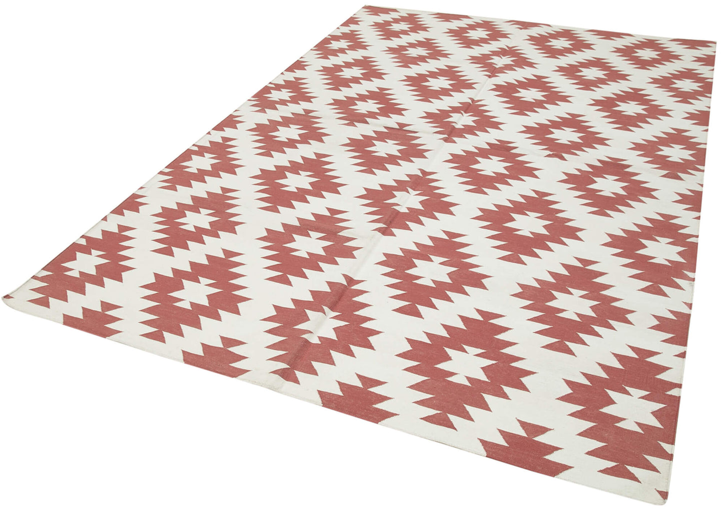 6x9 Red Dhurrie Rug - 32402