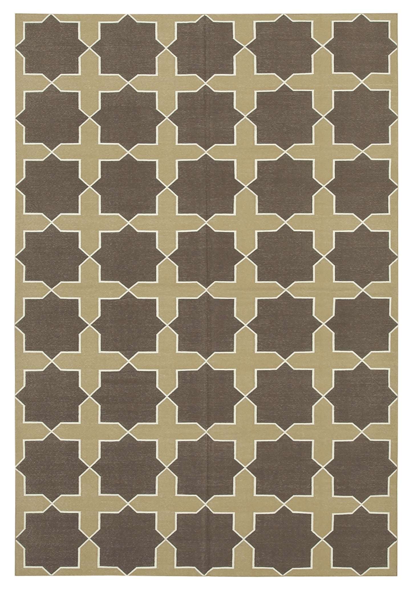 6x9 Brown Dhurrie Rug - 32406