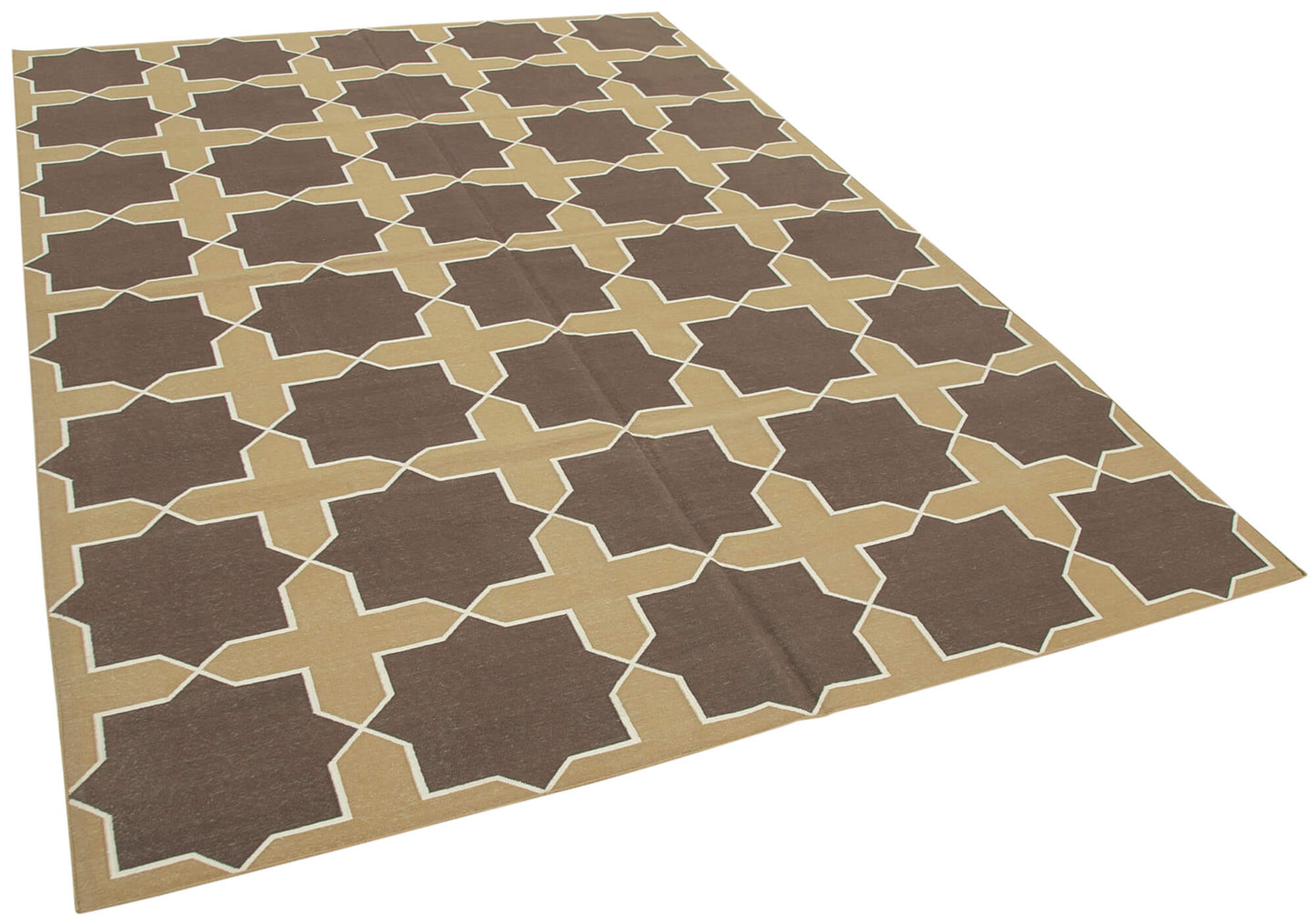 6x9 Brown Dhurrie Rug - 32406