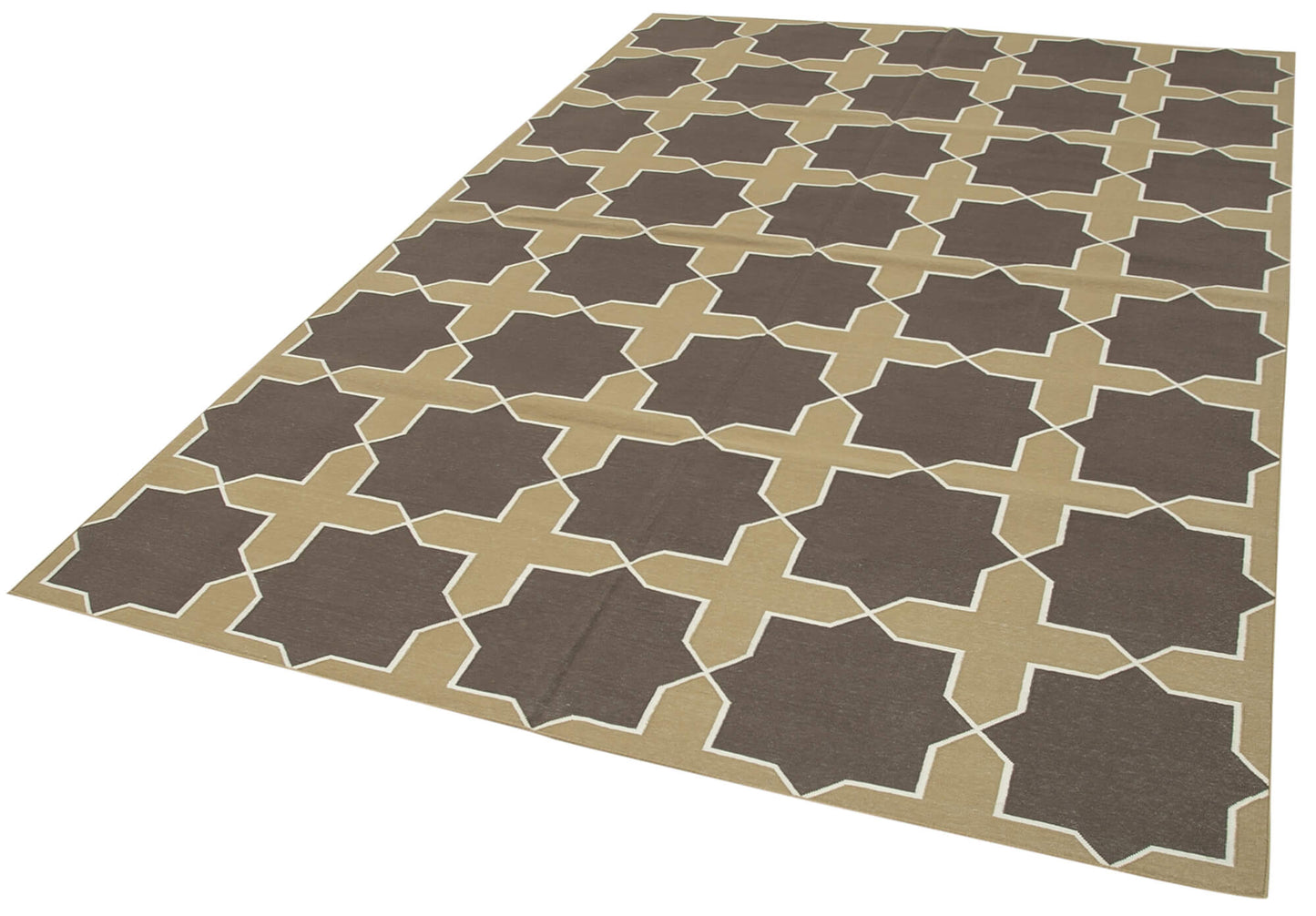 6x9 Brown Dhurrie Rug - 32406