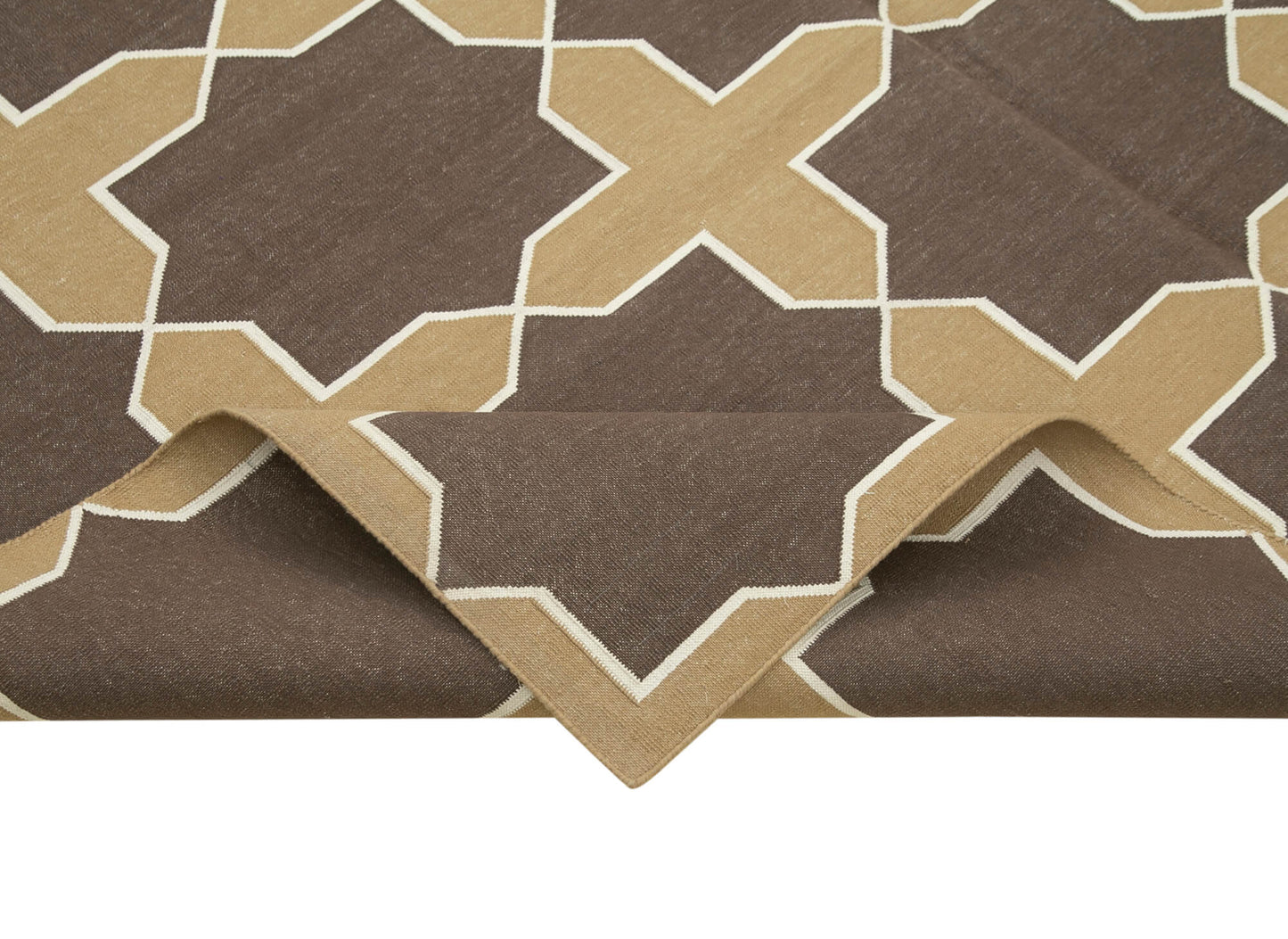 6x9 Brown Dhurrie Rug - 32406