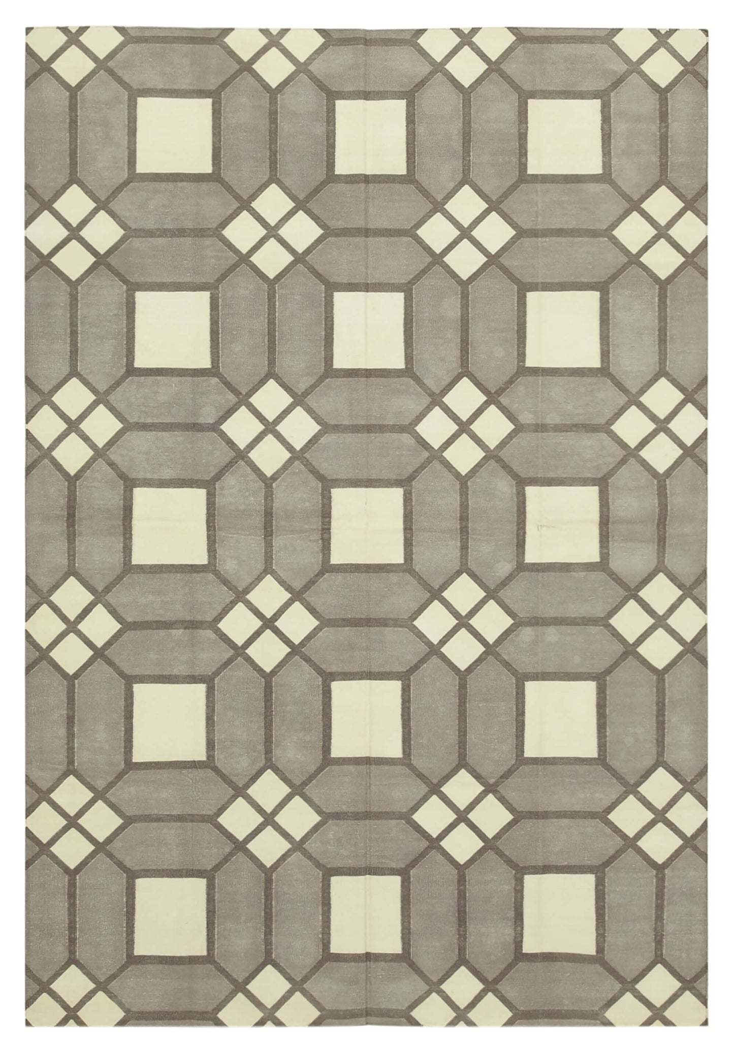 6x9 Grey Dhurrie Rug - 32407