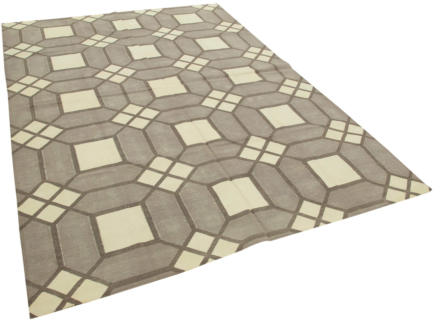 6x9 Grey Dhurrie Rug - 32407