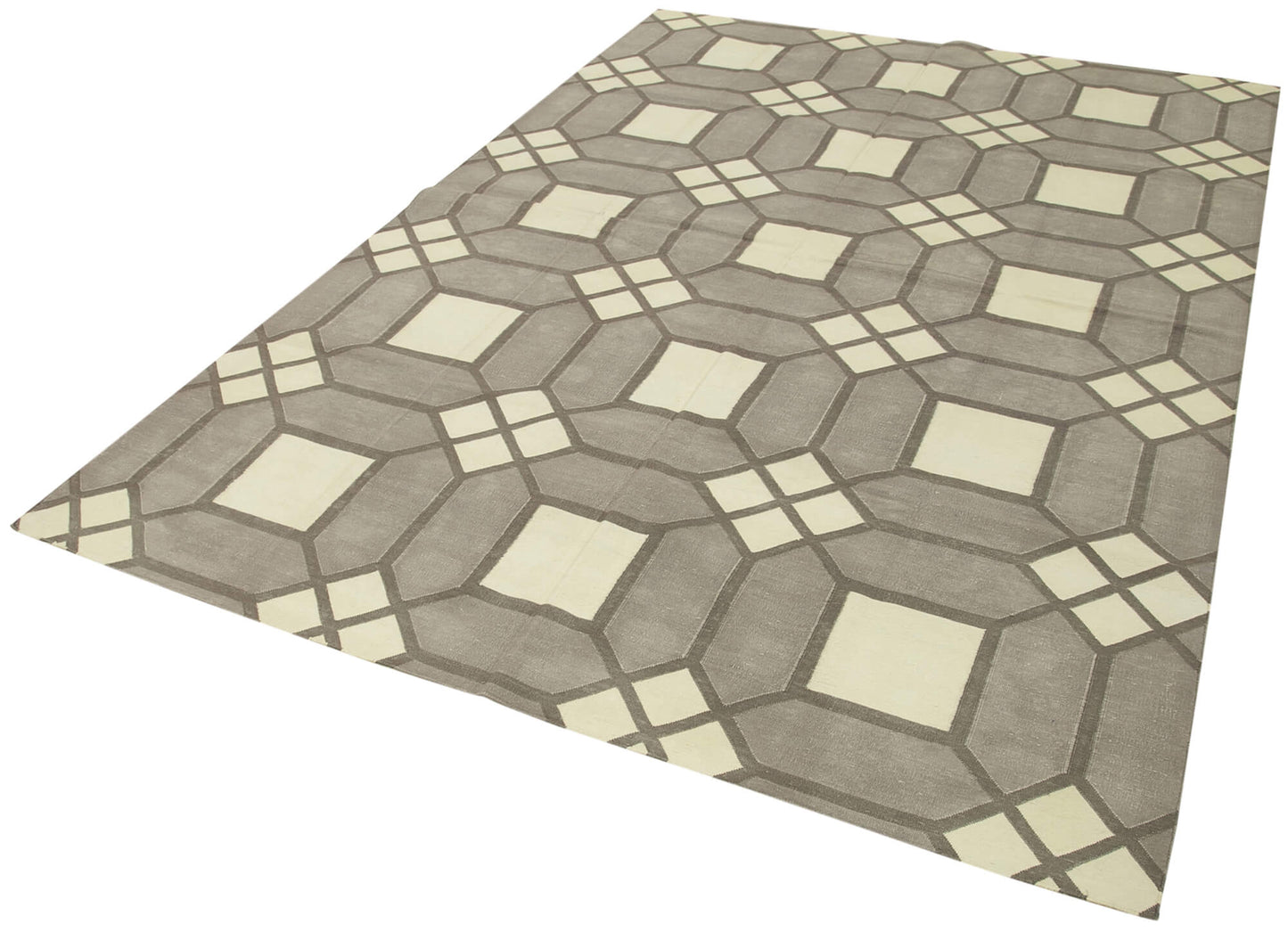 6x9 Grey Dhurrie Rug - 32407