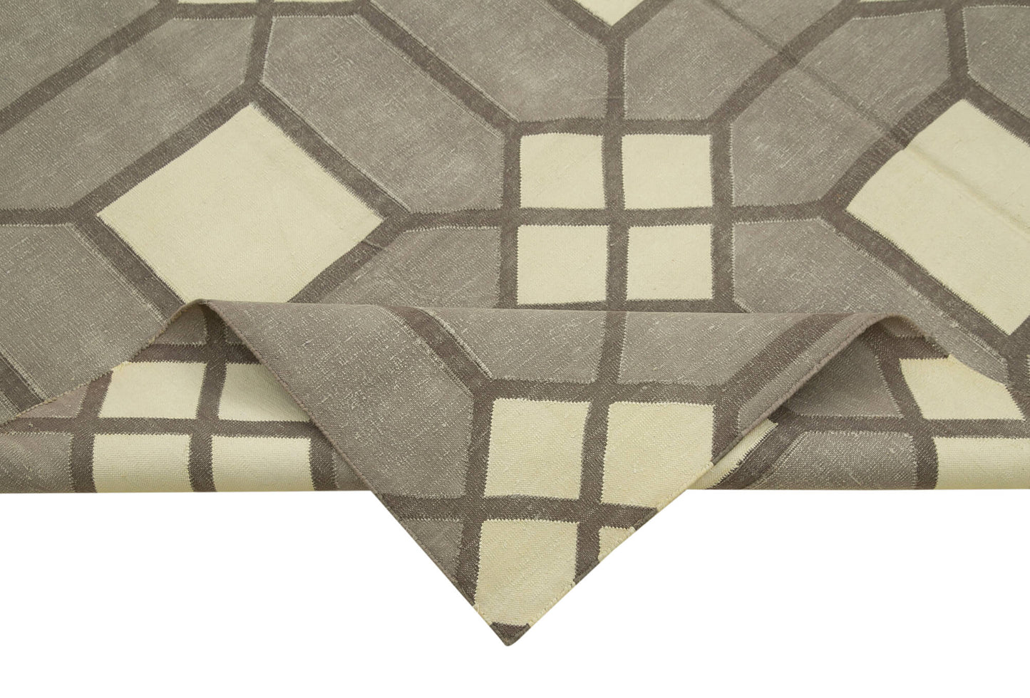 6x9 Grey Dhurrie Rug - 32407