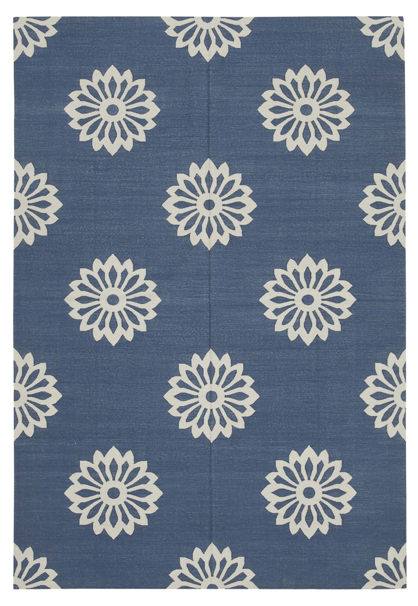 6x9 Blue Dhurrie Rug - 32412