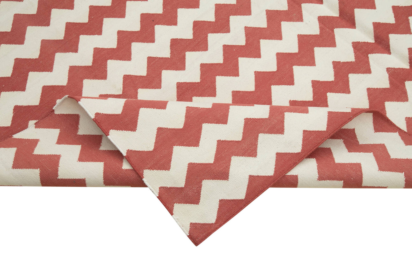 6x9 Red Dhurrie Rug - 32413