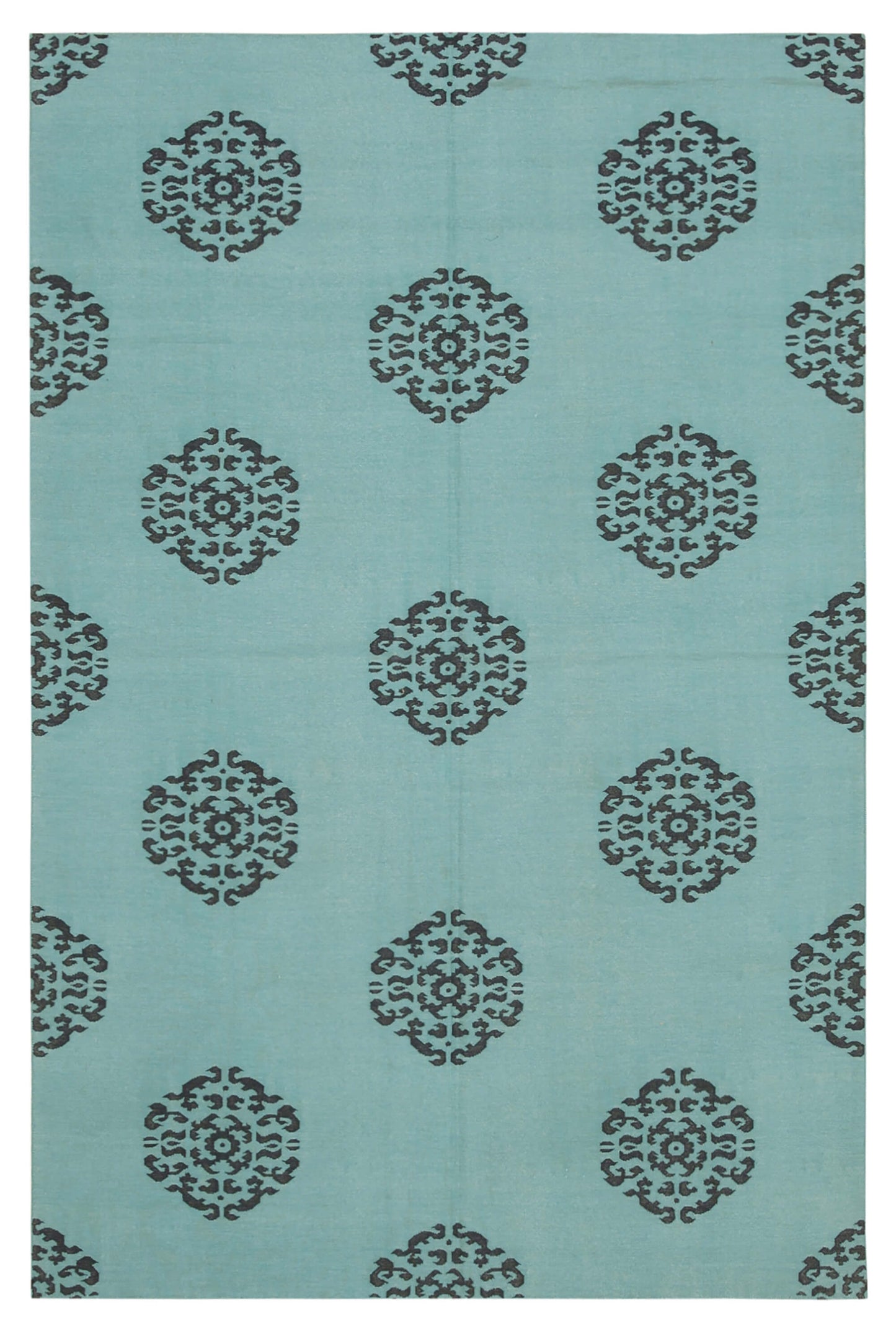 6x9 Turquoise Dhurrie Rug - 32414