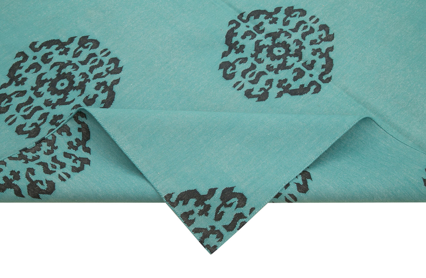 6x9 Turquoise Dhurrie Rug - 32414