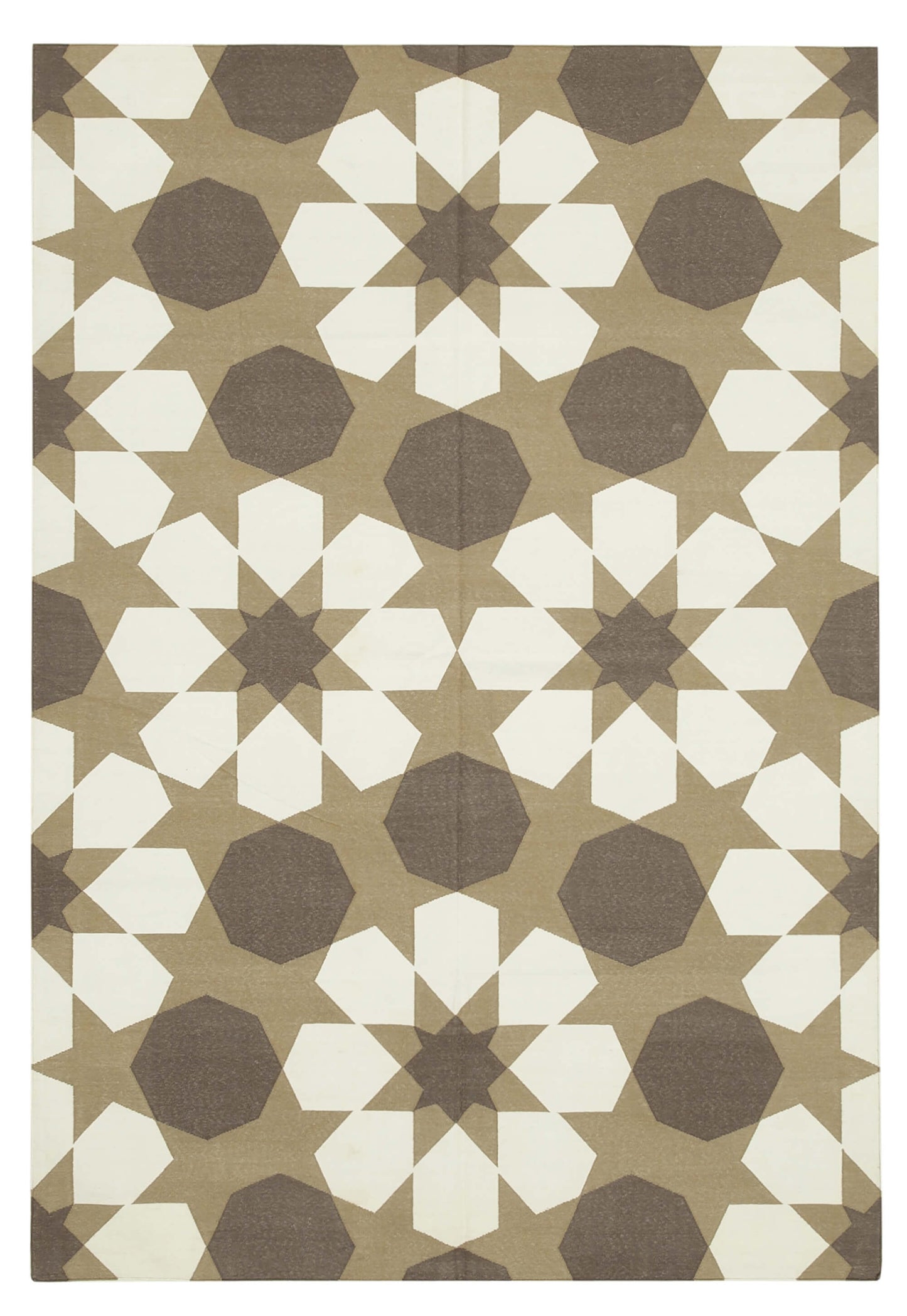 6x9 Brown Dhurrie Rug - 32415