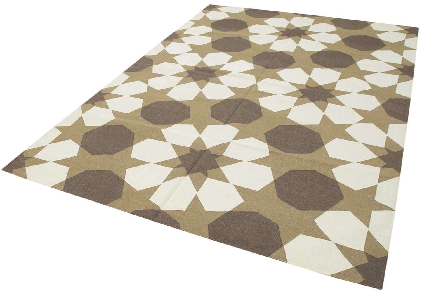 6x9 Brown Dhurrie Rug - 32415