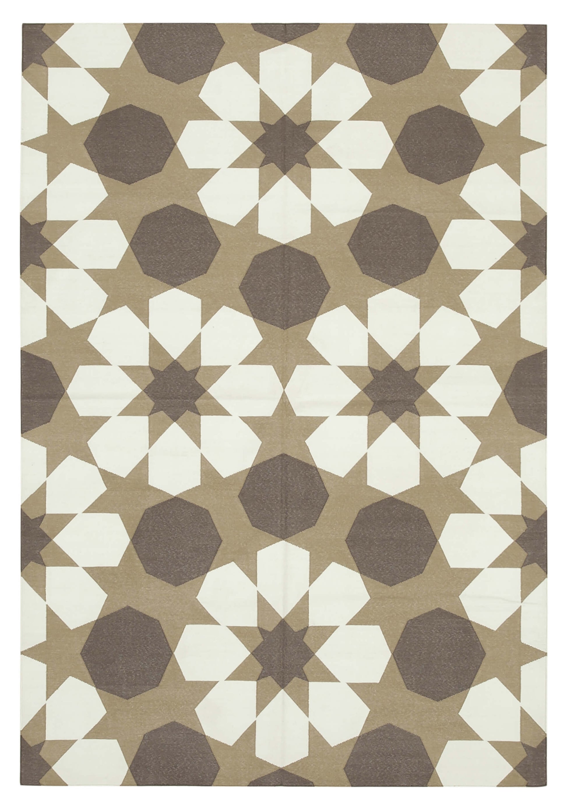 6x9 Brown Dhurrie Rug - 32418