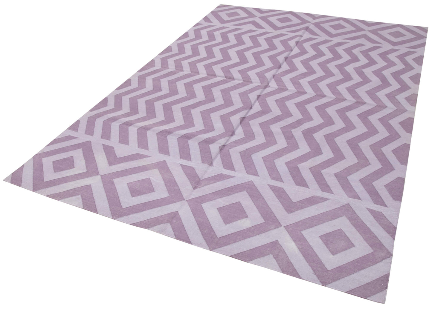 6x9 Purple Dhurrie Rug - 32421