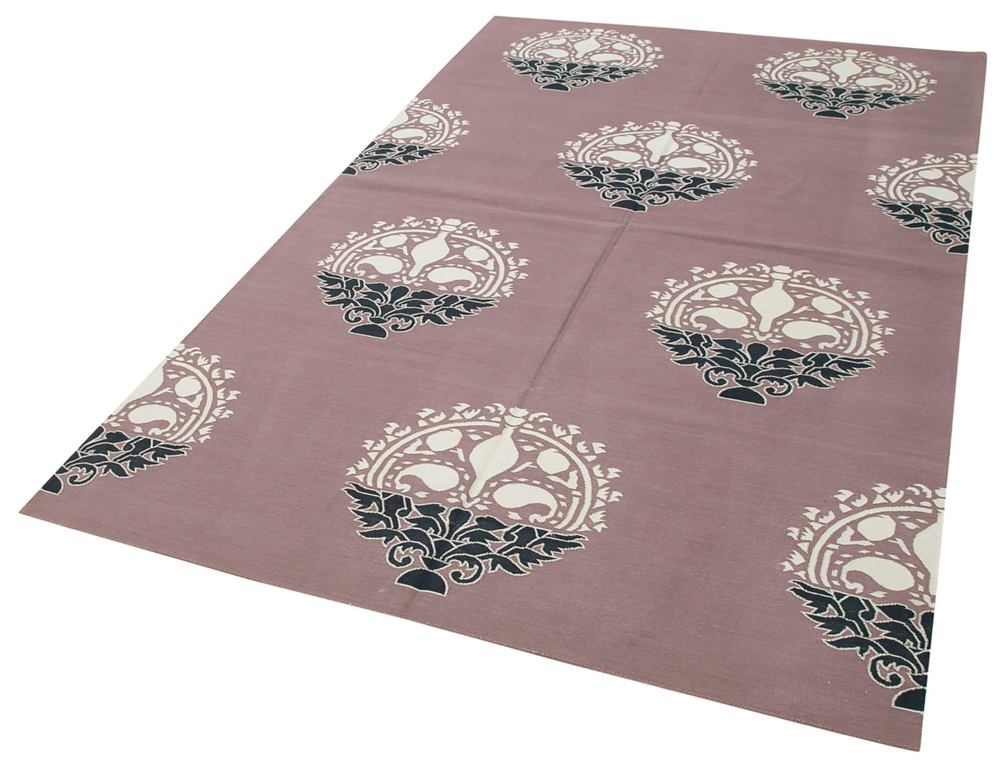 5x8 Purple Dhurrie Rug - 32434