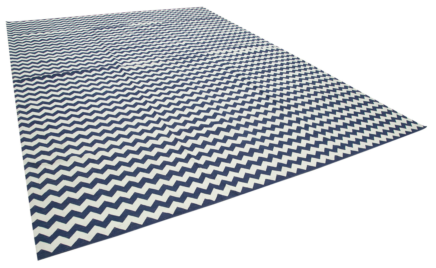 10x14 Blue Dhurrie Rug - 32447