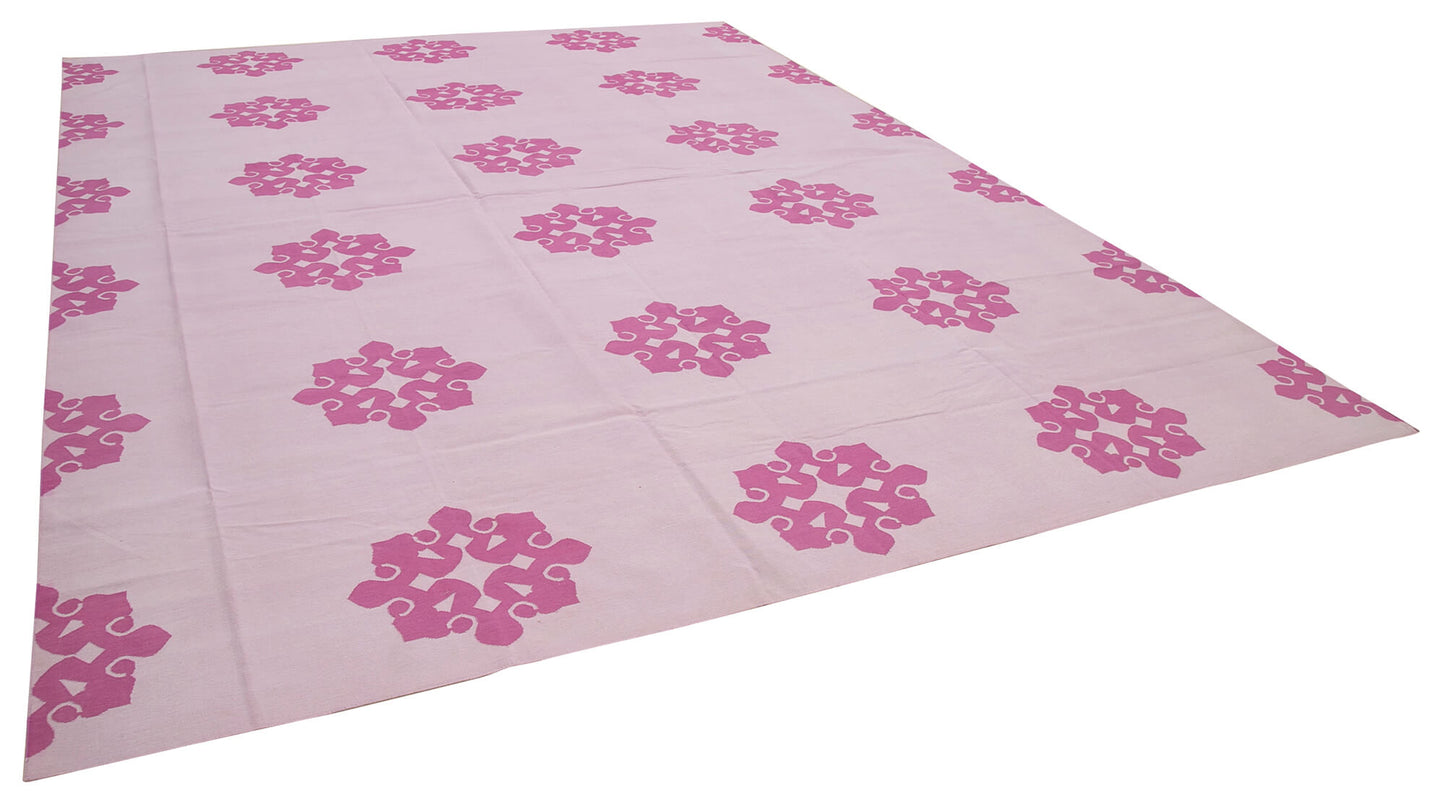 10x14 Pink Dhurrie Rug - 32453