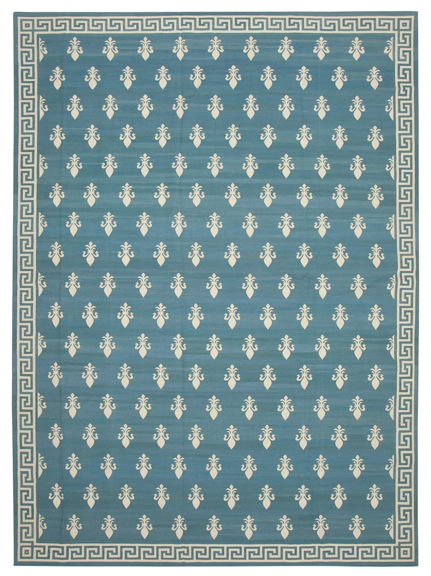 10x14 Blue Dhurrie Rug - 32456