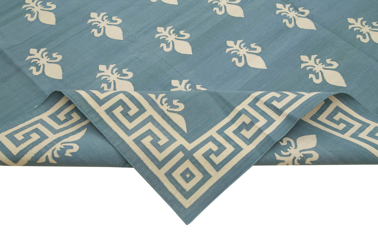 10x14 Blue Dhurrie Rug - 32456