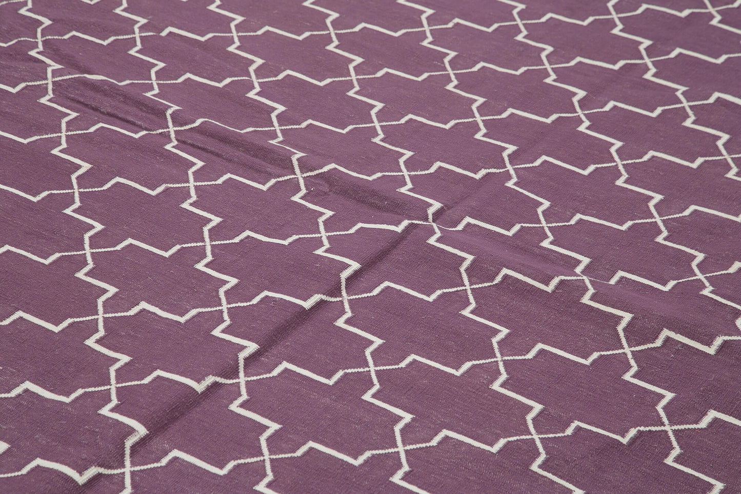 10x14 Purple Dhurrie Rug - 32463