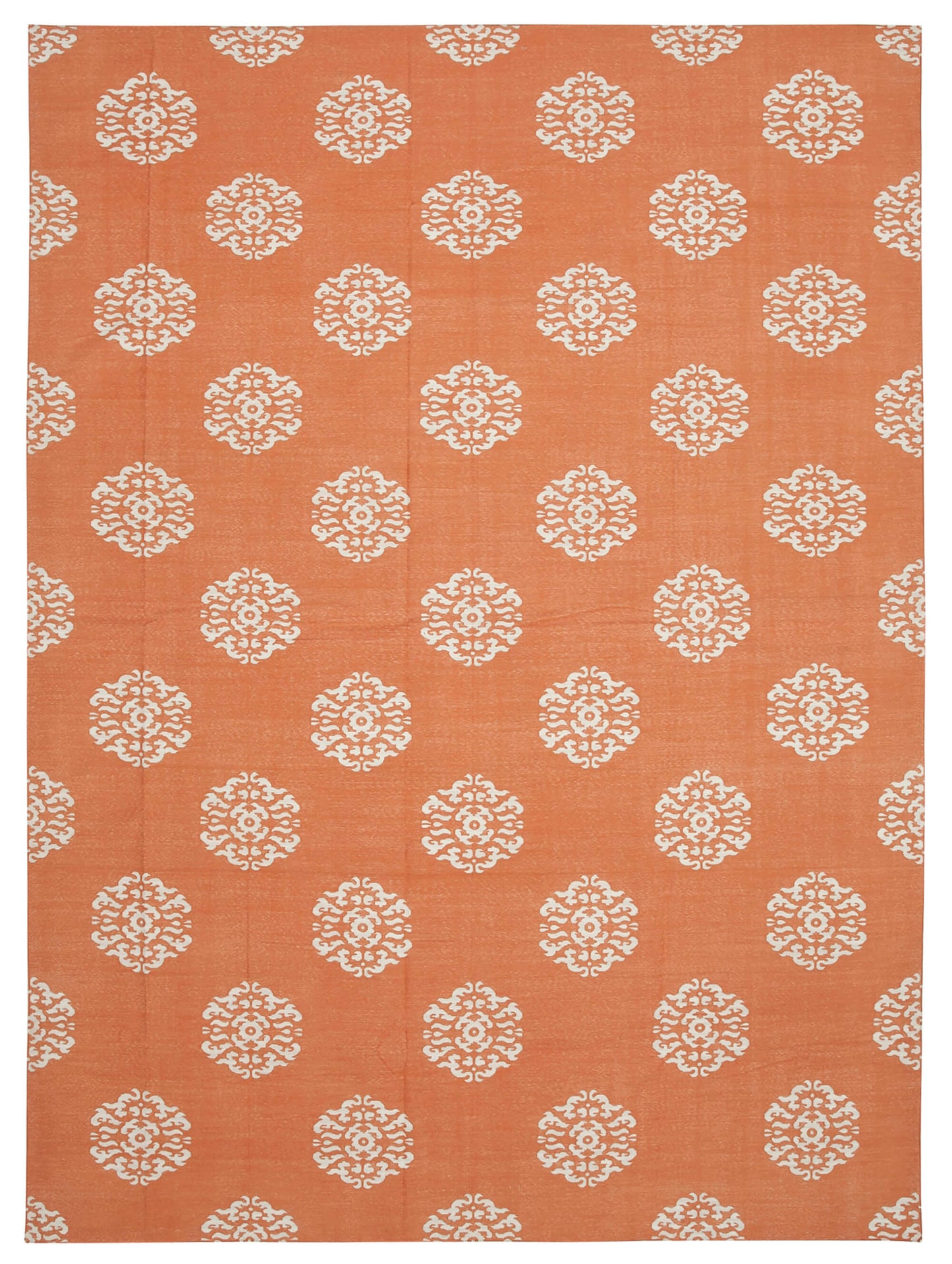 10x14 Orange Dhurrie Rug - 32465