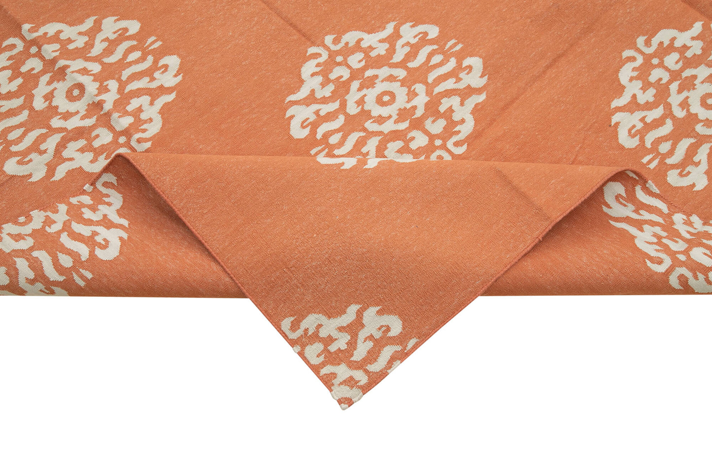 10x14 Orange Dhurrie Rug - 32465