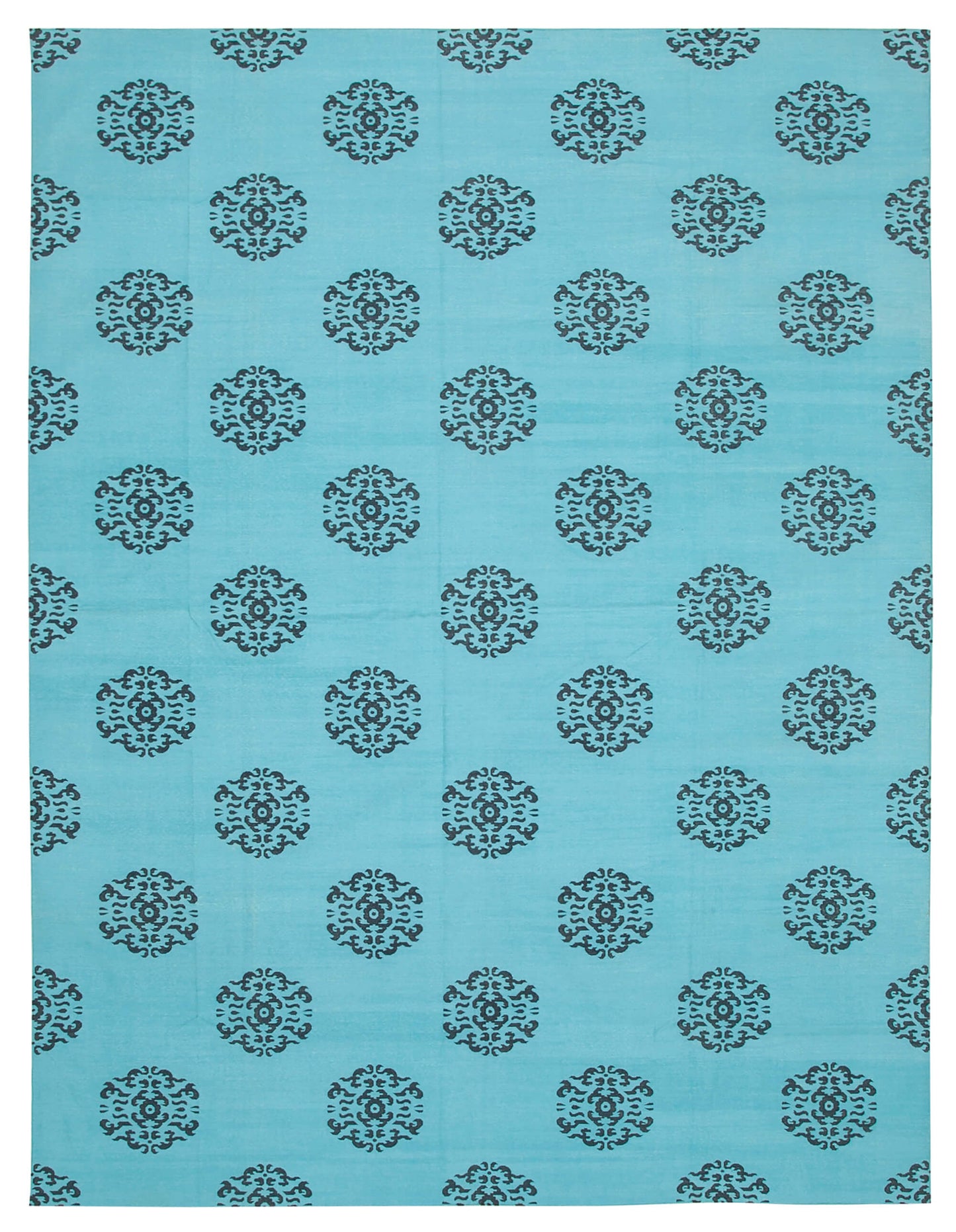 10x14 Turquoise Dhurrie Rug - 32468