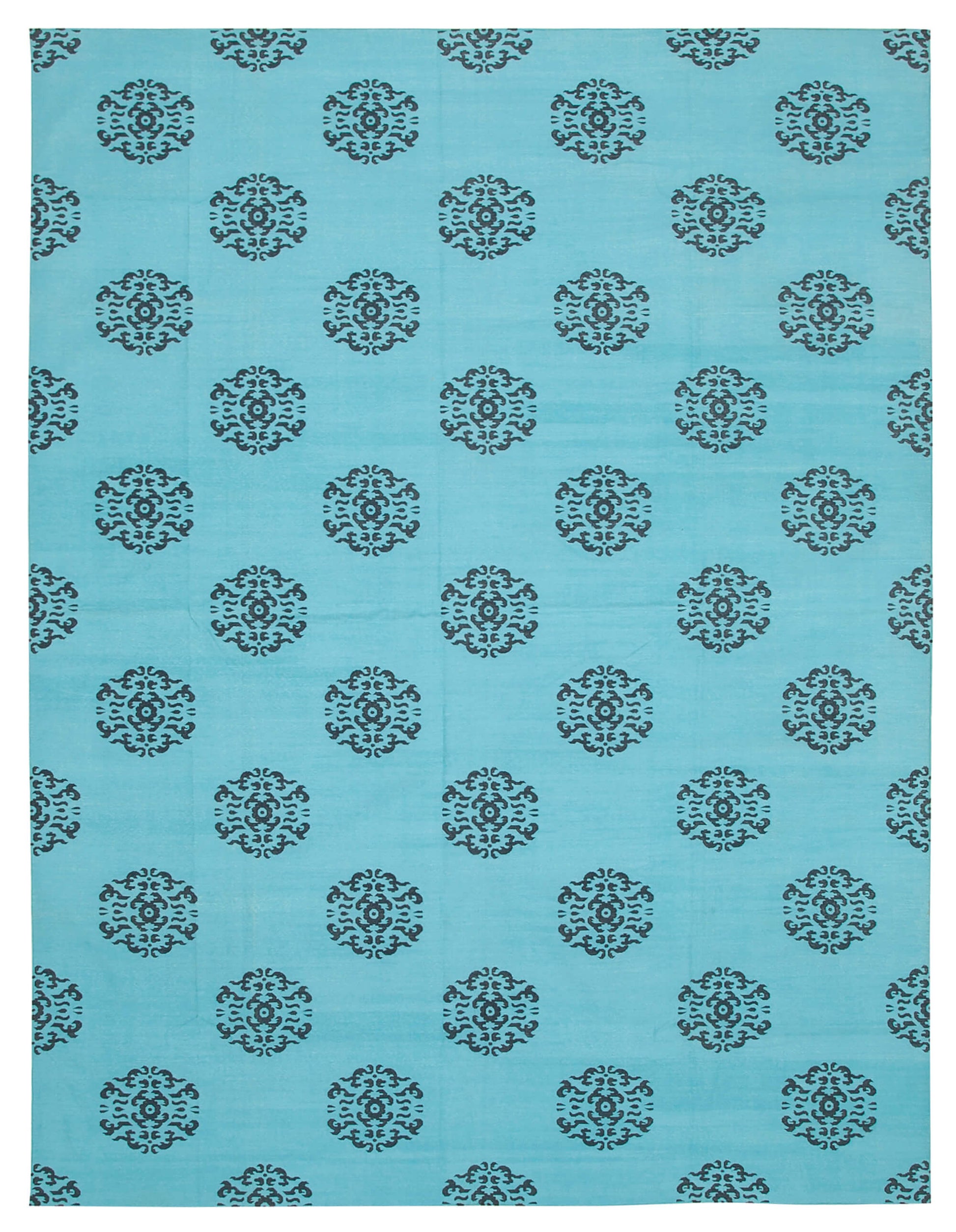 10x14 Turquoise Dhurrie Rug - 32468