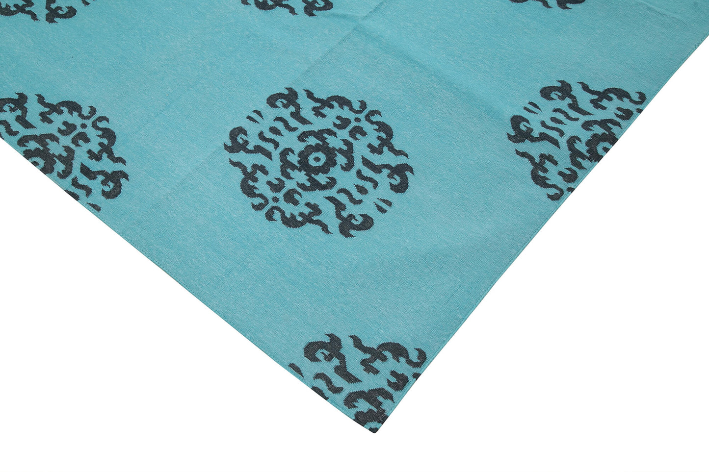 10x14 Turquoise Dhurrie Rug - 32468