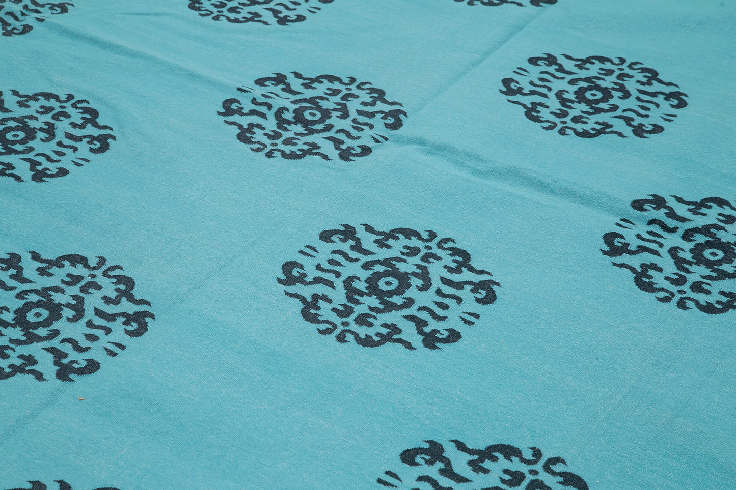 10x14 Turquoise Dhurrie Rug - 32468