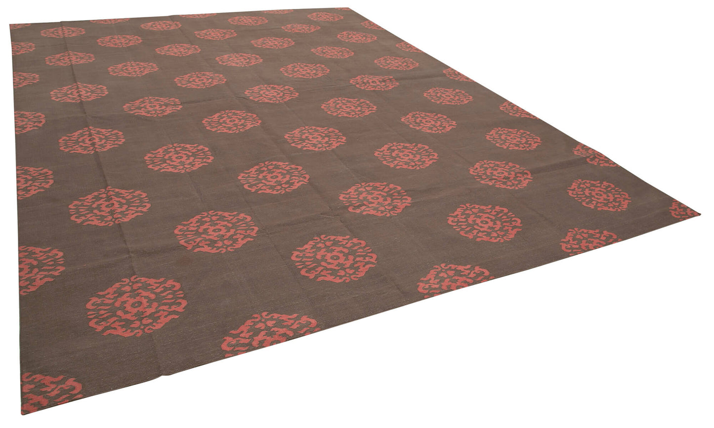 10x14 Brown Dhurrie Rug - 32469