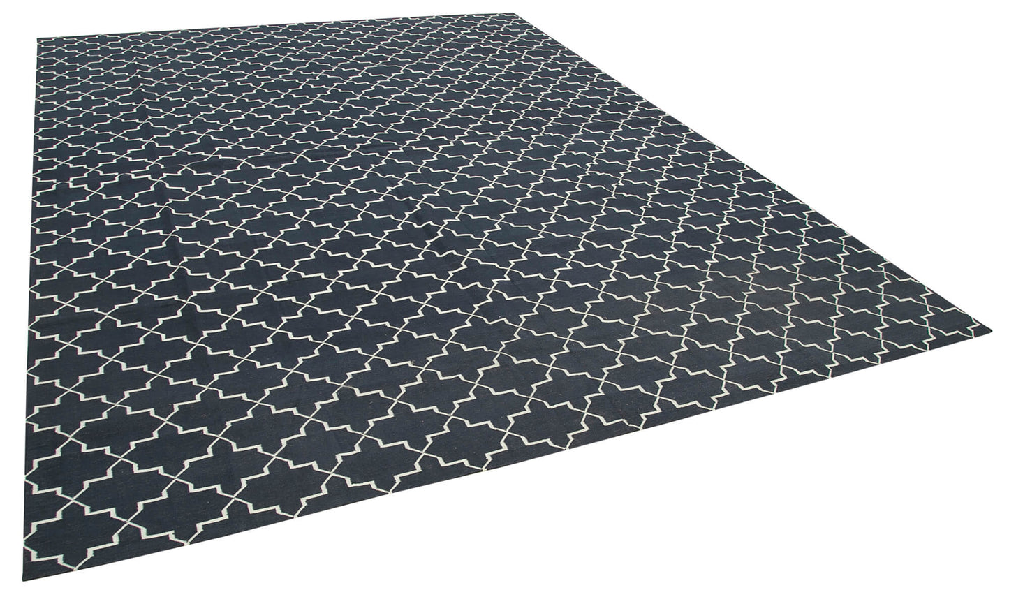 9x12 Black Dhurrie Rug - 32471